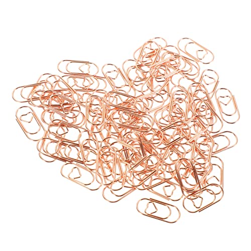 GRADENEVE 100St Büroklammer kleine Strickklammern mehrfarbige Dateiclips Mini-Strickclips büromaterial office supplies paperclips Strickklammern klein Markierungsstrickklammern Metall Rosy von GRADENEVE