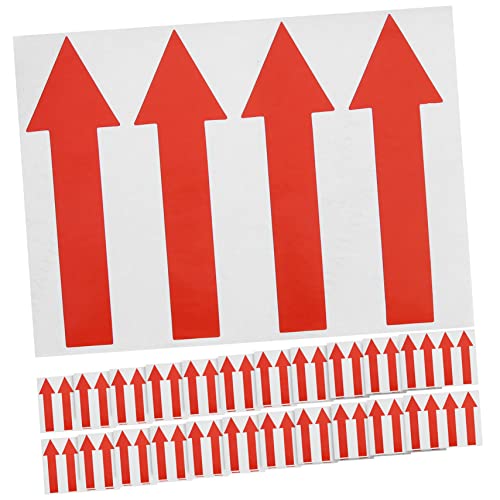 GRADENEVE 100st Richtungsaufkleber Pfeilmarkierungsaufkleber Abziehbilder Flaschenetiketten Aufkleber Für Die Wand Bodenpfeile Aufkleber Wasserfeste Aufkleber Rot Beschichtetes Papier von GRADENEVE