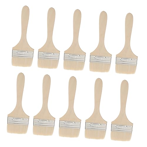 GRADENEVE 10St Pinsel Wollpinsel pinselstifte bbrush malerstaffelei malerei Set matebrush bbrusch Glanz Spänebürste Pinselhalter Palette basteln Chips Grillbürste Chip-Bürste gemischte Seide von GRADENEVE