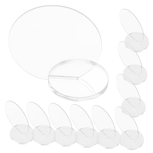 GRADENEVE 10er Set Runde Acryl Tischschilder Mit Ständer Leere Tischnummernanzeige Für Hochzeit Party Event Transparente Tischkartenhalter von GRADENEVE