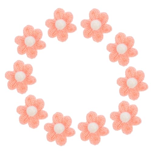 GRADENEVE 10st Kleiner Blumenbeet Kleidungsstück Dekorativer Patch Gänseblümchen-blumenbeet Blümchen Bestickt Blumenreparaturpflaster Dekorative Reparaturflicken Flicken Aufnähen Rosa Garn von GRADENEVE