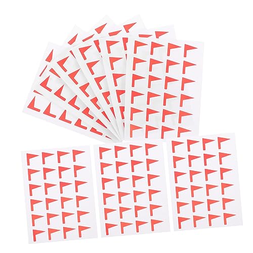 GRADENEVE 12 Blätter Kartenanmerkungsmarkierungen dekorative Etikettenaufkleber klebeetiketten selber machen klebesticker stickers aufkleber selbstklebende Etikettenaufkleber Label-Patch rot von GRADENEVE