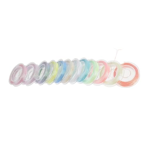 GRADENEVE 12 Rollen Schnur Ketten für die Schmuckherstellung Perlen für Armbänder elastische Schnur Kettenverkürzer für Halskette Edelstein Terrassenseil Bastelschnur Armbandschnur Plastik von GRADENEVE