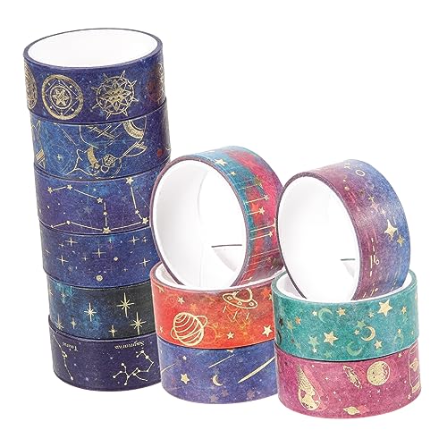 GRADENEVE 12 Rollen Star-Serie Scrapbooking klebeband Notizbuch Dekoration eincremehilfe Wickelbänder Handkontenbänder aufkleber basteln altes Washi-Tape Süßes Washi-Tape Japanisches Papier von GRADENEVE