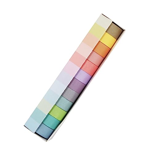 GRADENEVE 12 Rollen Taschenpapierband Aufkleber Breites Zierband Handdekor Verpackung Streifen Maskierung Spender Das Band Dekorative Washi-klebebänder Ästhetisches Washi-tape Colorful von GRADENEVE