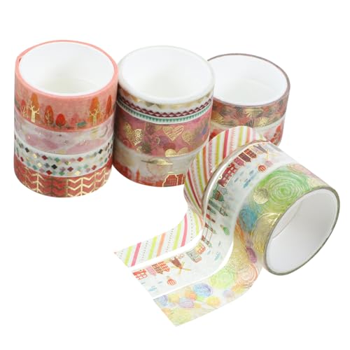 GRADENEVE 12 Rollen Washi-Tape Band Partydekorationen Geburtstagsdekorationen Spender basteln für bastelmaterial für dekorative Klebebänder Scrapbook- Japanisches Papier von GRADENEVE