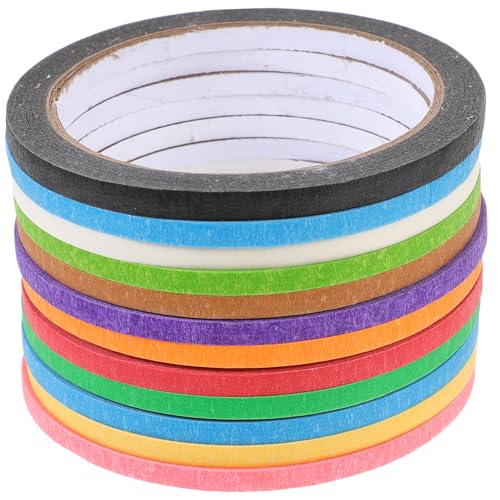 GRADENEVE 12 Rollen Washi-Tape reflektierend Kunstfarbband Verpackung klebrig Stift flüssig klebeband Malerband für Heimwerkerarbeiten Abdeckband für zu Hause Abdeckband zum Lackieren Papier von GRADENEVE