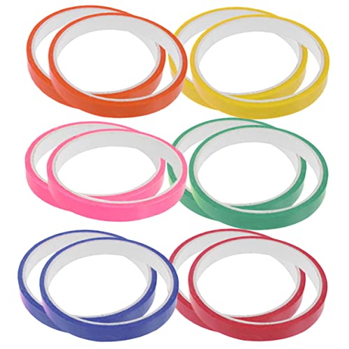 GRADENEVE 12 Rollen klebriges Ballband farbiges klebeband toy spielsachen spielwaren klebriges kugelband Aufkleber klebebänder selber machen Anti-Stress-Klebeband für Bälle Plastik von GRADENEVE