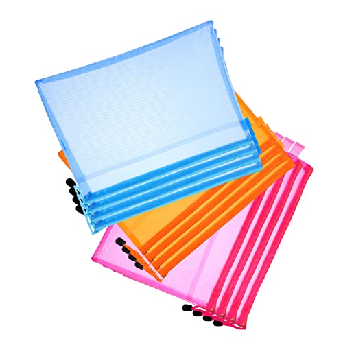 GRADENEVE 12 Stück Sichtbare Reißverschlusstaschen Für Aktenordner Dokumenten Organizer Aus Robustem PVC Transparent Vielseitig Einsetzbar Für Papiertaschen Schule Und Büro Ideal Für von GRADENEVE