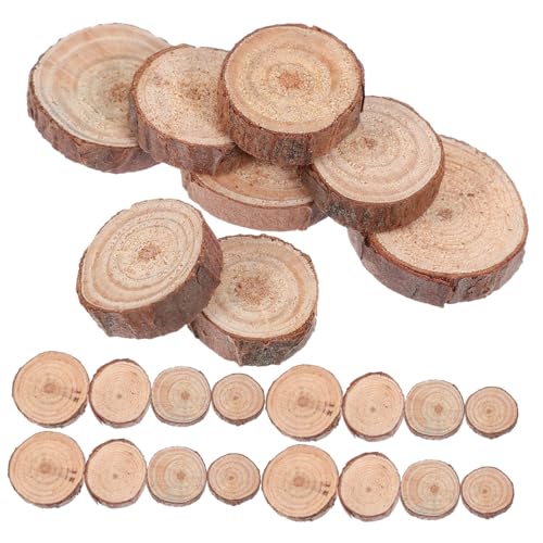 GRADENEVE 120 Stück Runde Holzspäne Scheitscheiben Bastelarbeiten Unfertige Bastelarbeiten Runde Ausschnitte Miniaturen Zum Basteln DIY Runde Winzige Ausschnitte von GRADENEVE