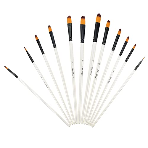 GRADENEVE 12St Aquarellpinsel Reiniger Bahnhof Airbrush Miniatur Haushaltspinsel stifte zeichnen professionell acrylbilder Wandmalerei Oil Painting Multifunktionspinsel bequemer Pinsel Nylon von GRADENEVE