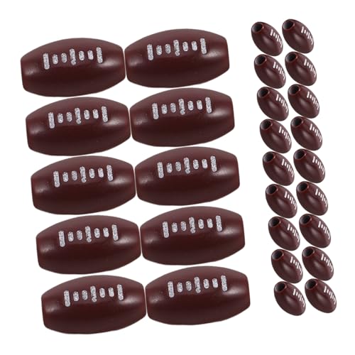 GRADENEVE 150 Stück Rugby-perlen Lose Kugelperlen Armband Herstellung Kit Perlen Sportperlen Kugelabstandsperlen Perlenketten-kit Perlen Charme Armband Lose Perle Acryl Light Brown von GRADENEVE