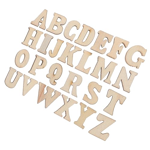 GRADENEVE 15mm DIY Holzbuchstaben Natürliche Holzscheiben Für Bastelprojekte Scrapbooking Und Kreative Dekorationen Englische Buchstaben von GRADENEVE