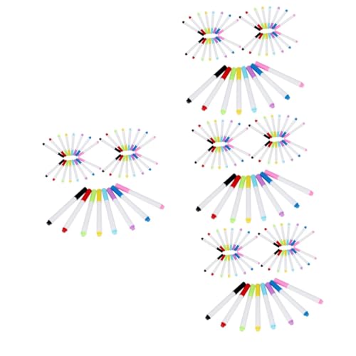 GRADENEVE 160 Stück Löschbare Whiteboard Marker Große Radiergummis Löschbare Stifte Mehrfarbig Mehrfarbig Textmarker Klassenzimmer Trocken Abwischbare Stifte Whiteboard von GRADENEVE