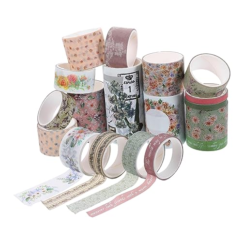 GRADENEVE 18 Rollen Dekoratives Klebeband Süße Schulsachen Verwaschenes Klebeband Washi-tape Für Washi-tape-aufkleber Blumen-washi-tape Dekoratives Washi-tape Bastelband Japanisches Papier von GRADENEVE