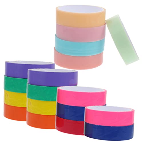 GRADENEVE 18 Rollen Farbklebeband für Kugeln klebrige Kugelbänder Klebebänder dekompressionsspielzeug dekompressions spielzeug clear tape Kinderkassetten farbige bänder selber machen Plastik von GRADENEVE