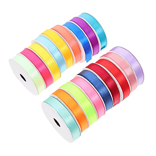 GRADENEVE 18 Rollen Handband Schleifenband Ballondekorationen Band zum Basteln gelbes Band grünes Band ribbon schienbeinschoner tape dekoring dekorative Bänder handgefertigtes Band Polyester von GRADENEVE