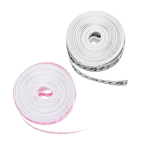 GRADENEVE 2 Rollen DIY liefert seidenband ribbon ripsband geschenkverpackungen festivalband Geschenkband für den täglichen Gebrauch Blumenband weißes Band Schneidbares Bastelband Polyester von GRADENEVE