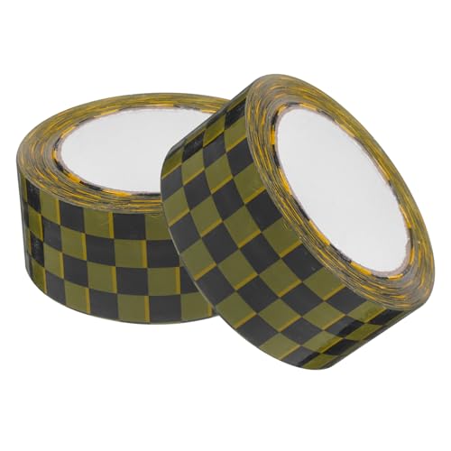 GRADENEVE 2 Rollen Kariertes Dichtungsband selbstgemachtes abklebeband ästhetisches Washi-Tape gemustertes Klebeband Abdeckband Farben und Muster von Klebeband Versandklebeband bopp von GRADENEVE