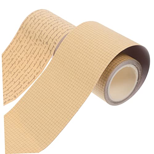 GRADENEVE 2 Rollen Selbstklebende Diy-klebebänder Dekoratives Papierband Aufkleber Mit Retro-motiven Beschreibbares Washi-tape Handkontenbänder Japanisches Abklebeband Kraftband Kraftpapier von GRADENEVE