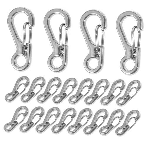 GRADENEVE 20 Stück Mini Karabiner Clips Kleine Karabinerhaken Für Schlüsselanhänger Outdoor Camping Und Bastelprojekte Robuste Und Leichte Karabiner Verschiedenen Farben von GRADENEVE