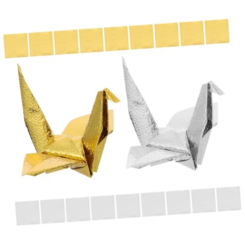 GRADENEVE 200 Blatt Origami Folien Geschenkpapier Einfarbiges Geschenkpapier Packpapier Kraftpapier Sparklingami Papier Pralinenpapier Schillerndes Faltpapier Glänzendes Bastelpapier von GRADENEVE