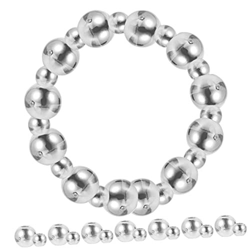 GRADENEVE 200St Armband aus Metallperlen Bausätze Webstuhl Kreisperlen Horn Bausatz bastelbedarf schmuckherstellung bead set multifunktionale lose Kupferperle DIY Schmuck Kupferperlen Silver von GRADENEVE