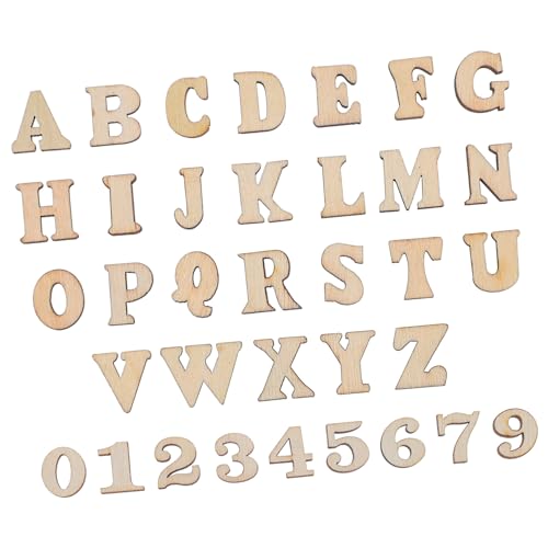 GRADENEVE 204 Stück Holzfarbe Alphanumerische Kleine Holzbuchstaben Holzbuchstaben Für Bastelarbeiten Vorschul Lernaktivitäten Alphabet Puzzle Holzspielzeug Für Kleinkinder von GRADENEVE