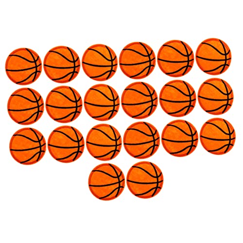 GRADENEVE 20st Basketball-aufkleber Matschig Basketbälle Mini-basketball Kleiner Basketball Logo Gestickte Aufnäher Flaggenpatches Flecken Sport Basketball-patch Spiel Polyester Orange von GRADENEVE