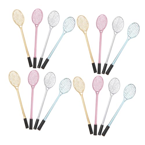 GRADENEVE 24 Stück Badmintonschläger Gelstifte Gel Tintenstifte Bunte Stifte Tennisschläger Füllfederhalter Tennisbälle Farbige Gelstifte Kugelschreiber Gelstifte Farbige Gel von GRADENEVE