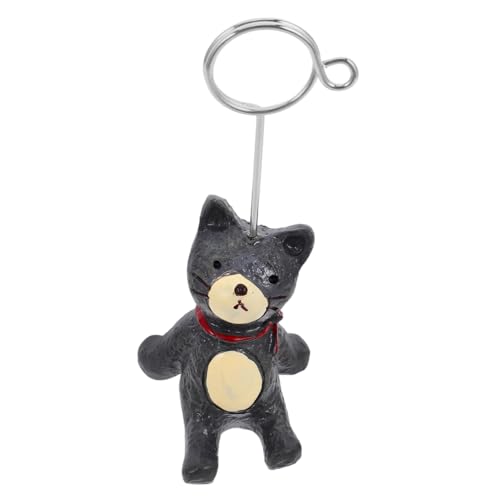 GRADENEVE 2St Anzeigetafel für Katzen visitenkarten halterung hochzeitsdeco Menükartenhalter menükarten halter Mini-Beutel-Heißsiegelgerät Cartoon-Notizhalter Fotoclip Harz-Nachrichtenordner von GRADENEVE