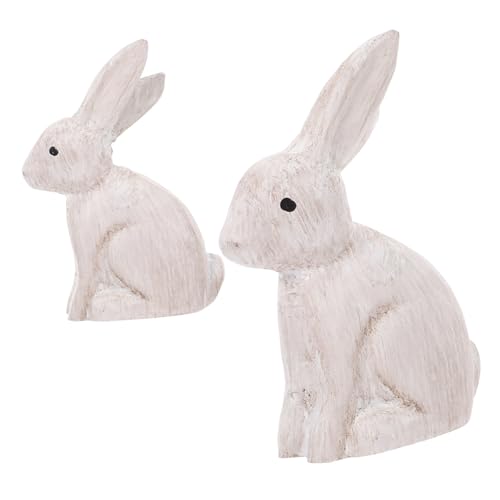 GRADENEVE 2st Tierornamente Aus Holz Diy-häschenmodell Holz Zum Basteln Unfertiger Leerer Hase Diy-tiere Aus Holz Für Holzschmuck Zum Bemalen Holzhandwerk Unfertige Holzspäne Hölzern von GRADENEVE