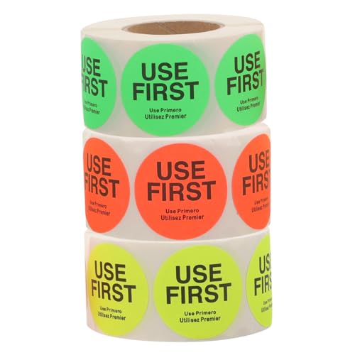 GRADENEVE 3 Rollen „Use First“ Etikettenaufkleber Für Lebensmittel. „Use First“ Aufkleber Für Lebensmittel. Etiketten Für Inventarschilder. Etiketten. „Use First“ Aufkleber. von GRADENEVE