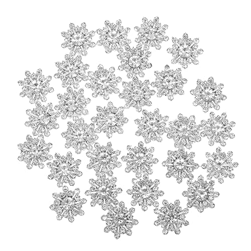 GRADENEVE Zarte Schneeflocken-strassknöpfe 15 Mm Handgefertigte Knöpfe Zum Basteln und für Dekorative Kleidung von GRADENEVE