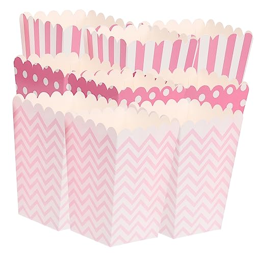 GRADENEVE 36 Stück Kartons Popcorntüten Popcorn-eimer Cellophan Popcorn-geschenkboxen Popcornhalter Für Party Mikrowelle Für Lebensmittel Lutscher Verpackung Papier Rosa von GRADENEVE