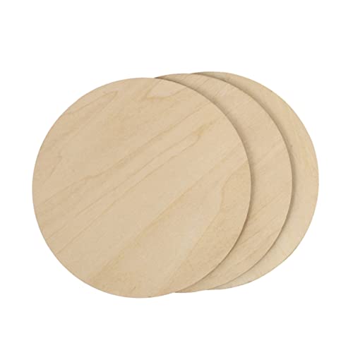 GRADENEVE 3St Malbrett runden handgefertigte diy- handgemachte DIY-Discs zum Selbermalen holzprojekte DIY Holzplatte runde Holzscheiben Holzbretter zum Bemalen hölzern von GRADENEVE