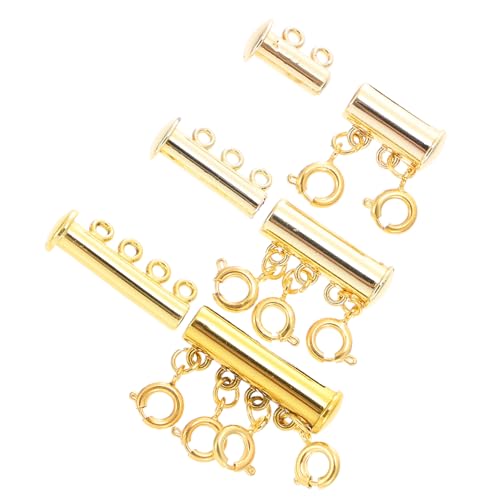 GRADENEVE 3St magnetische Halskette magnetische Gleitrohrverriegelung Halsketten schmuck herstellen armbandverschluss Schnalle zur Schmuckherstellung Verschluss für Schmuck Legierung Golden von GRADENEVE