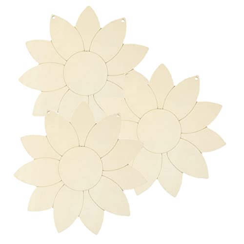 GRADENEVE 3st Sonnenblumenchips Aus Palmblättern Blumengirlande Sonnenblumen Sukkulenten Verzierungen Kleine Gefälschte Pflanze Gefälschte Pflanzen Girlande Dekoration Khaki Holz von GRADENEVE