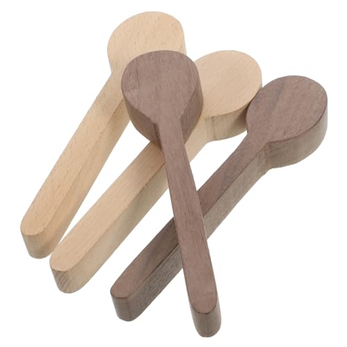 GRADENEVE 4 Stück Holzlöffel spoon set kochlöffelset holztacker woodworking spoons set Bastellöffel Material zum Basteln aus Holz Kochlöffel-Form Materialien zum Schnitzen von Löffeln von GRADENEVE