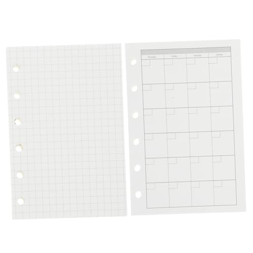 GRADENEVE 4 Stück Mini-Ordner Notizbucheinlage für Reisende weiße Ordner Heftklammern klein Liste write board scrapbook Tragbares Sammelalbum für Studenten Mehrzweck-Loseblatt-Notizbuch PVC von GRADENEVE