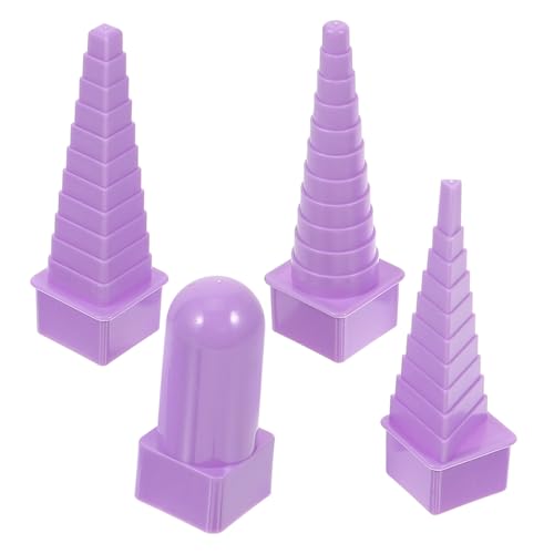 GRADENEVE 4 Stück Papierförderturm Drahtseil Kabel Set zum Aufhängen von Bildern Papierquilling-Werkzeug DIY Papierquilling-Turm Quilling-Gerät aus Papier DIY-Quilling-Tool Plastik Violett von GRADENEVE