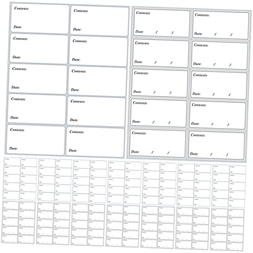 GRADENEVE 40 Blatt Wiederverwendbare Lebensmitteletiketten Abwischbare Flaschenetiketten Für Küche & Vorratsraum Haushaltsboxaufkleber Selbstklebend Weiß von GRADENEVE