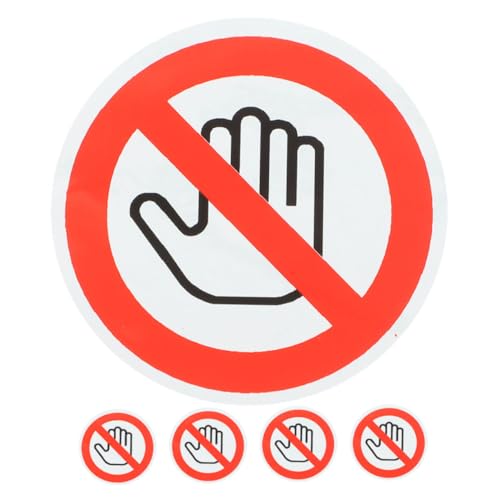 GRADENEVE 5 Blatt Sicherheitsschild Aufkleber Warnschild Warnaufkleber Sicherheitswarnschild Sicherheitsschilder „Dont Touch “ Schild Für Autositz Warnschild Aufkleber von GRADENEVE