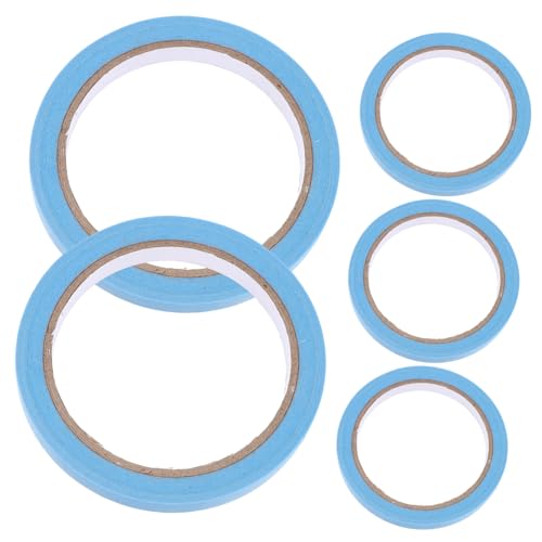 GRADENEVE 5 Rollen Abdeckband Verpackung Textmarker Aufkleber Vinyl Klebeband Selbstklebend Klebeband Klempnerarbeit Klebestreifen Nachfüllungen Maskierung Whiteboard-klebeband Papier Blue von GRADENEVE