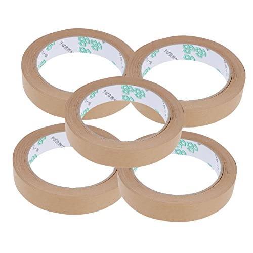 GRADENEVE 5 Stk Klebeband Aus Kraftpapier Kraftpapierbänder Wasserfreie Kraftbänder Geiles Band Selbstklebendes Kraftband Kraftdichtband Kartonverschlussband Wasserdichtes Band von GRADENEVE