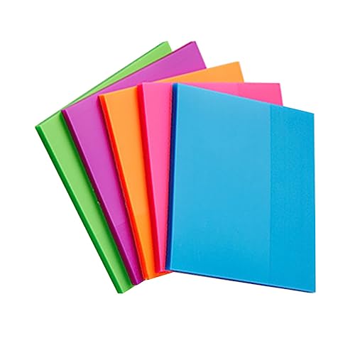 GRADENEVE 5 Stück Haftnotizen Selbstklebend Sticky Notes Notizzettel Tragbare Aufkleber Notizblöcke Gemischte Farben 10x7 Cm von GRADENEVE