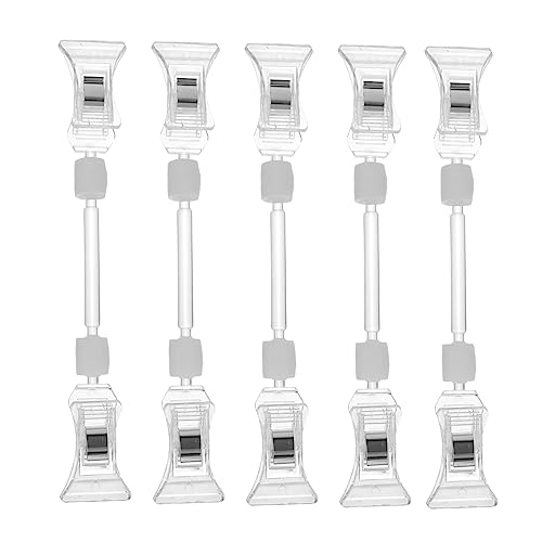 GRADENEVE 5 Stück Preisschild Clips Für Supermärkte Und Einzelhandel Transparente Werbeetikettenhalter Aus Robustem Ideal Für Lebensmittelpreise Und Produktinformationen von GRADENEVE