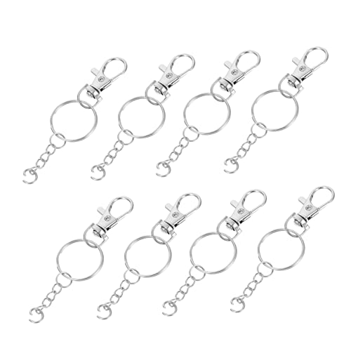 GRADENEVE 50 Sets DIY Verschlüsse Aus Zinklegierung Karabinerverschlüsse Schlüsselanhänger Metallhandwerk Schnallen Verbindungsringe Schmuck Lederbänder Für Ketten Taschenzubehör von GRADENEVE