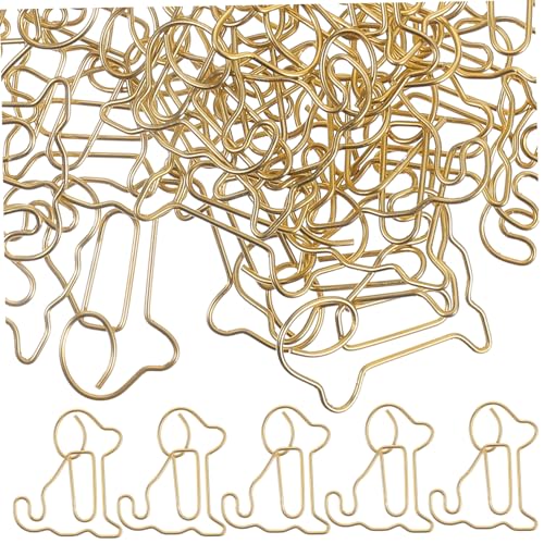 GRADENEVE 50 Stück Büroklammer Mini-Papiernadel kleine Heftklammern Dokumentenclips Clips für bookmarks scheckheft scrapbbok Office-Dokumentenklammern kleine Papierklammer Metall Golden von GRADENEVE