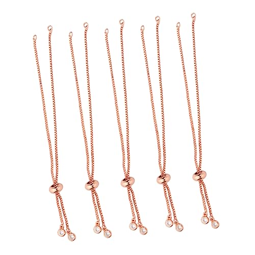 GRADENEVE 5 Stück Rose Basic Kettenarmbänder Zur Schmuckherstellung Verstellbares Bettelarmband von GRADENEVE